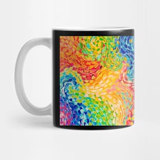 Funky Abstract Rainbow Squiggles Mug